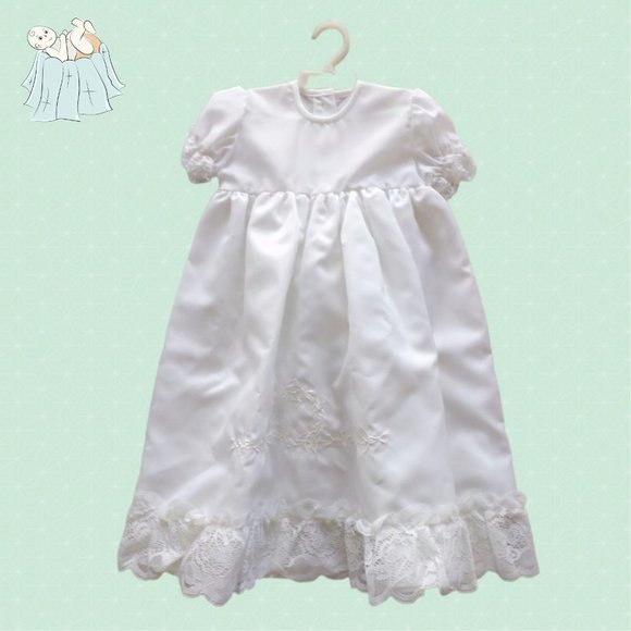 Vintage Baby Christening Gown with cape and bonnet 3 - 12 Months 2890 - Picture 2 of 7